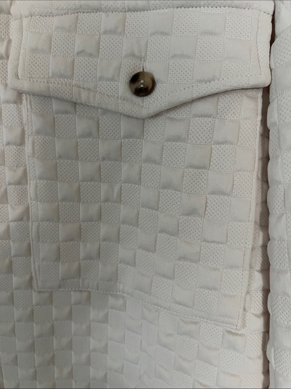 Timing Cream Quilted Button-Front Utility Jacket - Picture 4 of 7